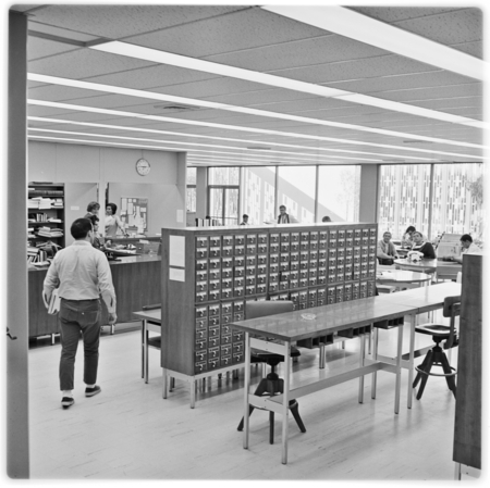 Students in University Library in Urey Hall