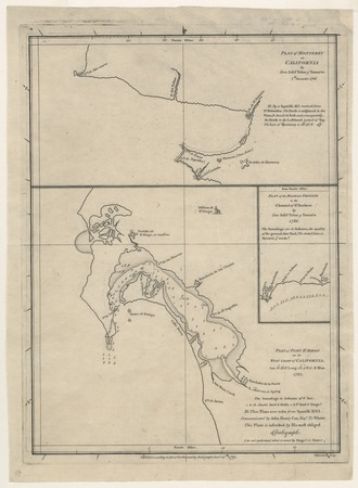 Plan of Port Sn. Diego on the west coast of California : lat. 323̊9ʹ n. long. 124̊ʹ w. fr. Sn. Blas