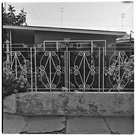 Ornamental ironwork fence