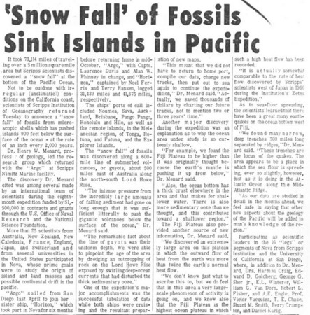 &#39;Snowfall&#39; of Fossils Sink Islands in Pacific