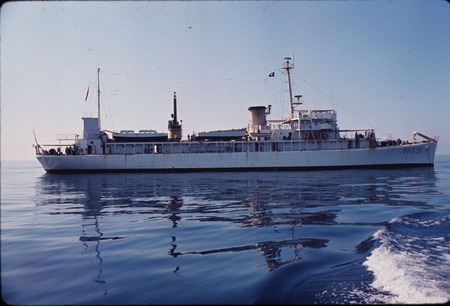 USC&amp;GS Pioneer during the International Indian Ocean Expedition. 1964
