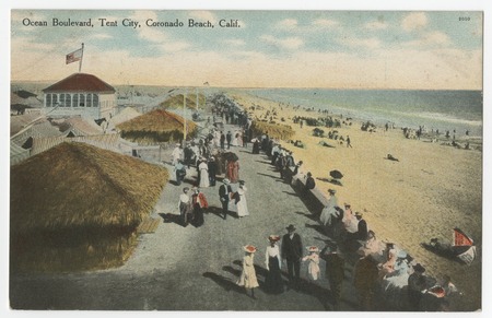 Ocean Boulevard, Tent City, Coronado Beach, Calif. | Library Digital ...