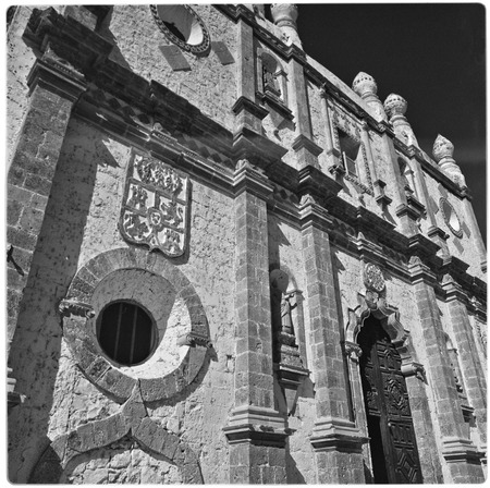 Exterior architectural details at Misión San Ignacio