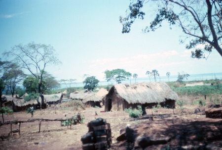 Temporary housing at Kampinda fishing camp on Lake Mweru Wantipa