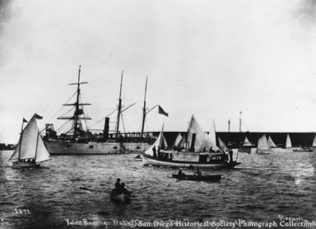 Yacht racing, water carnival [on] San Diego Bay, May 6th, 1901