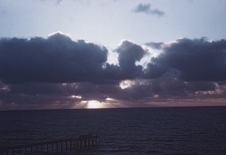 [Scripps Institution of Oceanography pier at sunset]