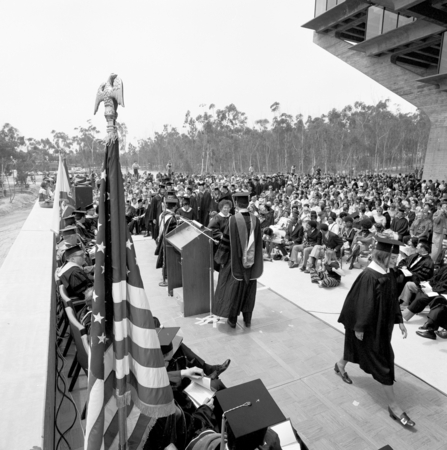 Graduation ceremony on Library forum, UC San Diego