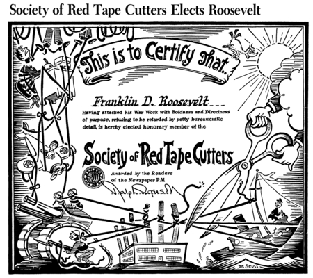 Society of Red Tape Cutters Elects Roosevelt