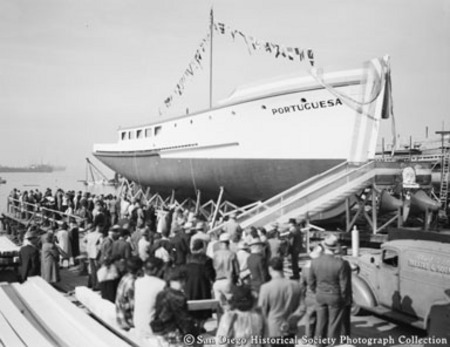 Launching of tuna boat Portuguesa