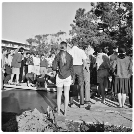 Class of 1968 Revelle Plaza cement signing