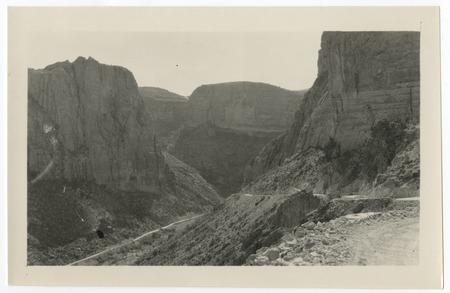 View of canyon from roadside, Arizona