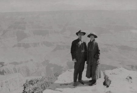 Zoologist Charles A. Kofoid and his wife Carrie Prudence Kofoid at the Grand Canyon