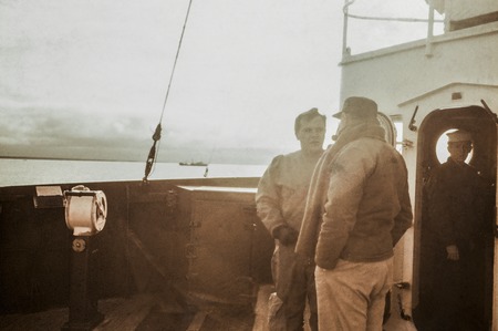 Oceanographers and crew aboard the USS Burton Island