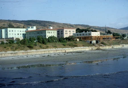 Construction for the Scripps Institution of Oceanography administrative offices, surrounding the George H. Scripps Memoria...