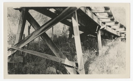 Trestle support detail from San Diego flume