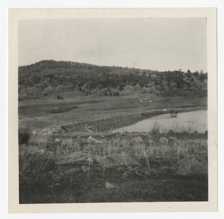 Edge of Lake Cuyamaca, with outlet valve in background