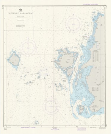 Indonesia : channels in Gaspar Strait