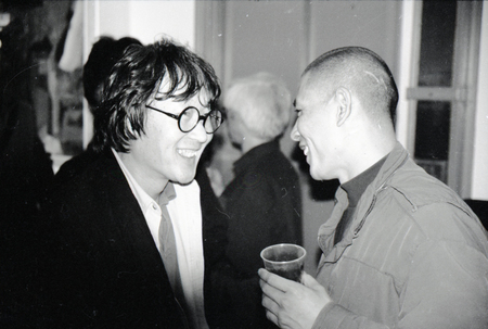 Xu Bing and Zhang Huan at party in New York City