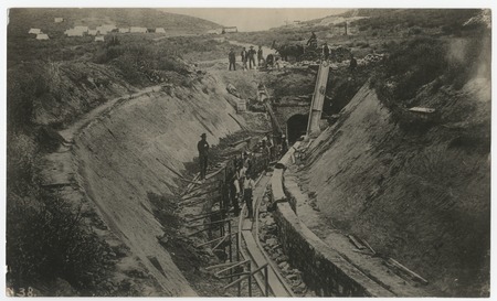 Irrigation canals and flume construction