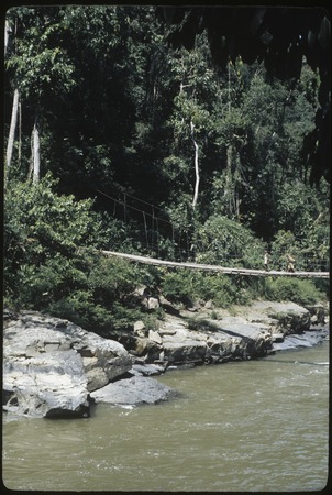 Suspension bridge in Jimi River area