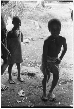 Two boys, one practicing sango dancing at Laloe&#39;efou.
