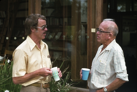 [Russell W. Raitt, right, at Fred Dixon&#39;s Retirement Party, Scripps Institution of Oceanography, Summer 1975]