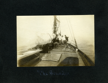 The sounder - referring to the measuring of the amplitude of the echoing sound waves. The Alexander Agassiz Expedition (19...