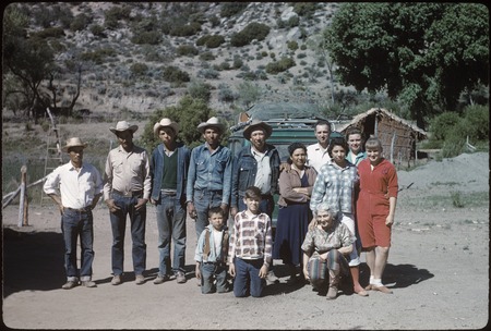Brígido Ramírez and family, Art Kensler and family, at Rancho Tepí