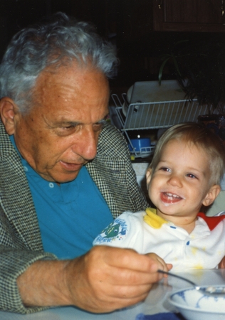 Edward D. Goldberg, with his grandson. Goldberg was a marine chemist at Scripps Institution of Oceanography. Among his mos...