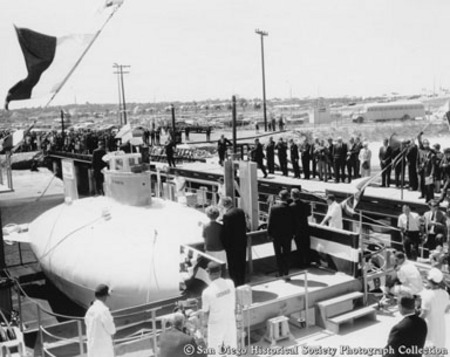 Launching of Lockheed&#39;s Deep Quest submarine