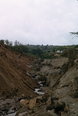 Middle reaches of stream washed out by Irazu flood