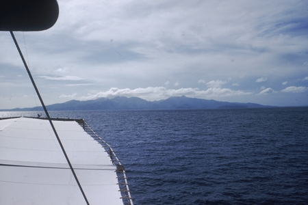 Island in Soenda St[rait] looking toward Sumatra
