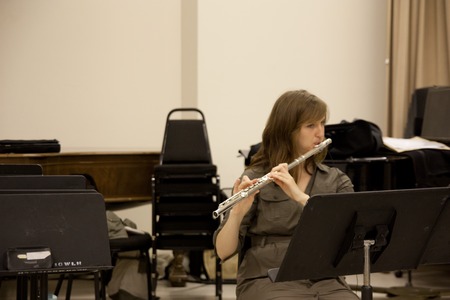 Ping: Rehearsal for 2011 UC San Diego performance: Flutist Rachel Beetz