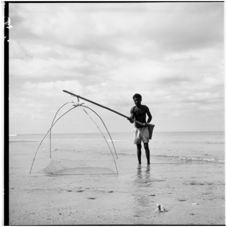 Man with fishing net