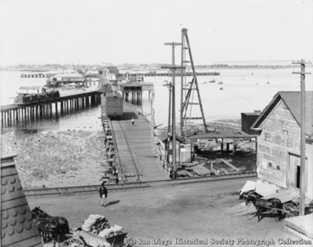 Pacific Coast Steamship Wharf at foot of Fifth Street, San Diego harbor