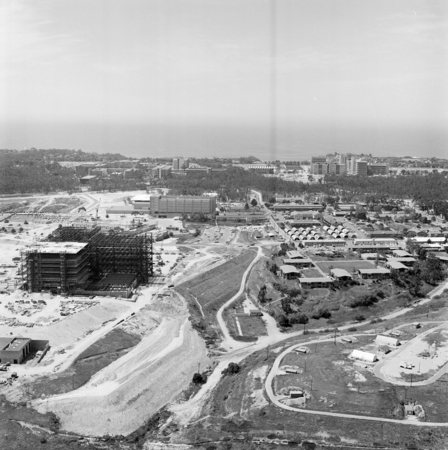 Aerial view of UC San Diego campus (looking west)