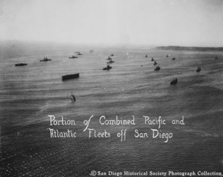 Portion of combined Pacific and Atlantic fleets off San Diego