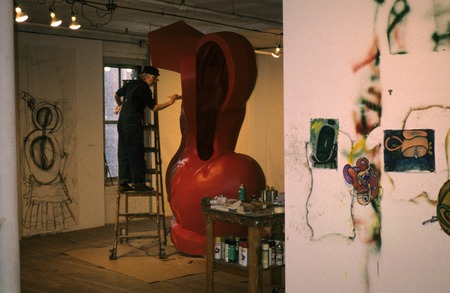 Red Shoe: Elizabeth Murray working in her studio