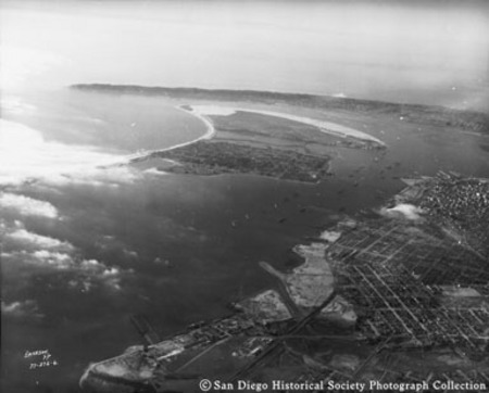 Aerial view of San Diego Bay
