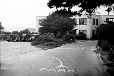 Parking lot adjacent to George H. Scripps Memorial Marine Biological Laboratory at Scripps Institution of Oceanography