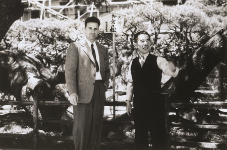[Robert S. Dietz and Japanese colleague in Japan]
