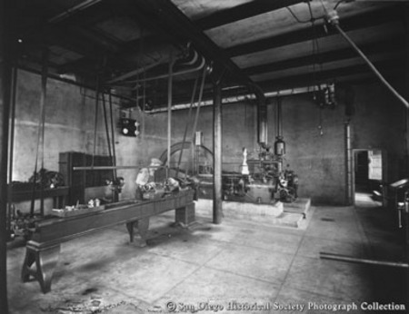 Interior view of American Agar Company kelp processing facility
