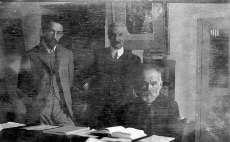 Three oceanographic scientists, believed to be from the Oceanographic Museum of Monaco