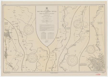 Asia-China : Gulf of Pechili (Pohai) : Pei Ho or Peking River (Peiping) sheet 3 from Tientsin to Tungchow