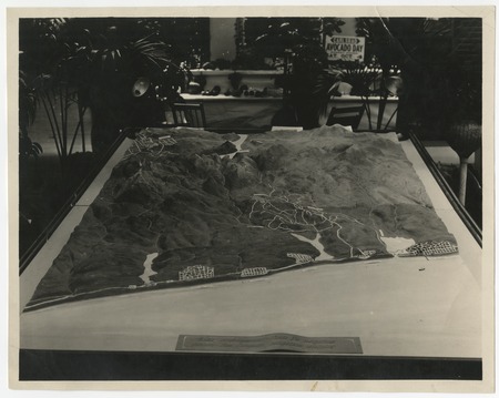 Topographical model of Santa Fe and San Dieguito irrigation districts