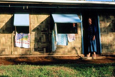 Margaret at the Door of Their New House