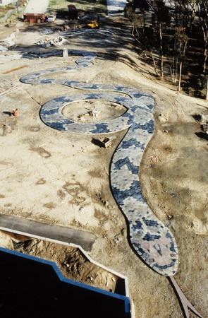Snake Path: construction view: complete, before landscaping