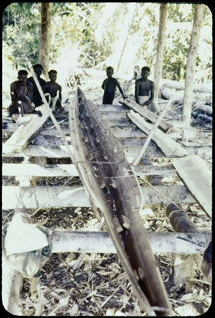 Unfinished canoe