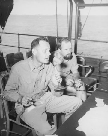 Roger Revelle and Jeff Holter during Operation Crossroads