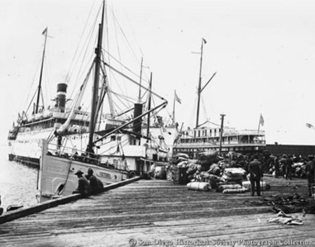 Shipping activity at Santa Fe Wharf